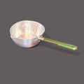 Cazo antiguo de aluminio con mango verde vintage - Cositas Antiguas – La Guadaña, Anticuarios Online en Jerez , vender antigüedades, muebles antiguos