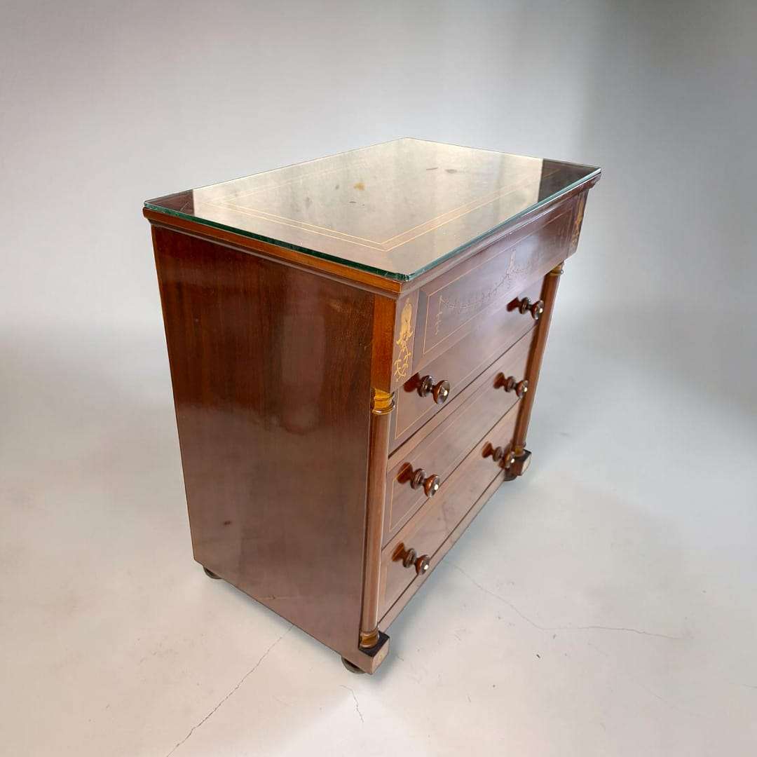 Mesita de noche antigua de caoba estilo Imperio - Cositas Antiguas – La Guadaña, Anticuarios Online en Jerez , vender antigüedades, muebles antiguos