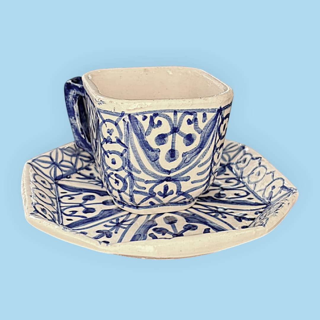 Juego de café antiguo de porcelana azul y blanco - Cositas Antiguas – La Guadaña, Anticuarios Online en Jerez , vender antigüedades, muebles antiguos