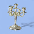 Candelabros antiguos de metal plateado en pareja - Cositas Antiguas – La Guadaña, Anticuarios Online en Jerez , vender antigüedades, muebles antiguos