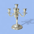 Candelabros antiguos de metal plateado en pareja - Cositas Antiguas – La Guadaña, Anticuarios Online en Jerez , vender antigüedades, muebles antiguos