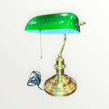 Lámpara de escritorio antigua de metal verde - Cositas Antiguas – La Guadaña, Anticuarios Online en Jerez , vender antigüedades, muebles antiguos