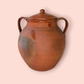 Orza antigua de barro cocido con tapa y asas - Cositas Antiguas – La Guadaña, Anticuarios Online en Jerez , vender antigüedades, muebles antiguos