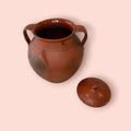 Orza antigua de barro cocido con tapa y asas - Cositas Antiguas – La Guadaña, Anticuarios Online en Jerez , vender antigüedades, muebles antiguos