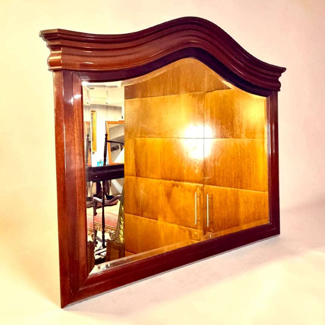 Espejo de caoba antiguo con cristal biselado elegante - Cositas Antiguas – La Guadaña, Anticuarios Online en Jerez , vender antigüedades, muebles antiguos