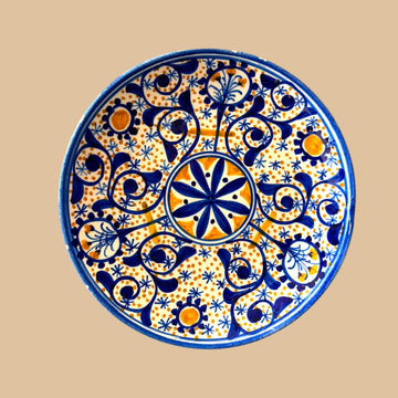 Plato de cerámica de Caltagirone pintado a mano - Cositas Antiguas – La Guadaña, Anticuarios Online en Jerez , vender antigüedades, muebles antiguos