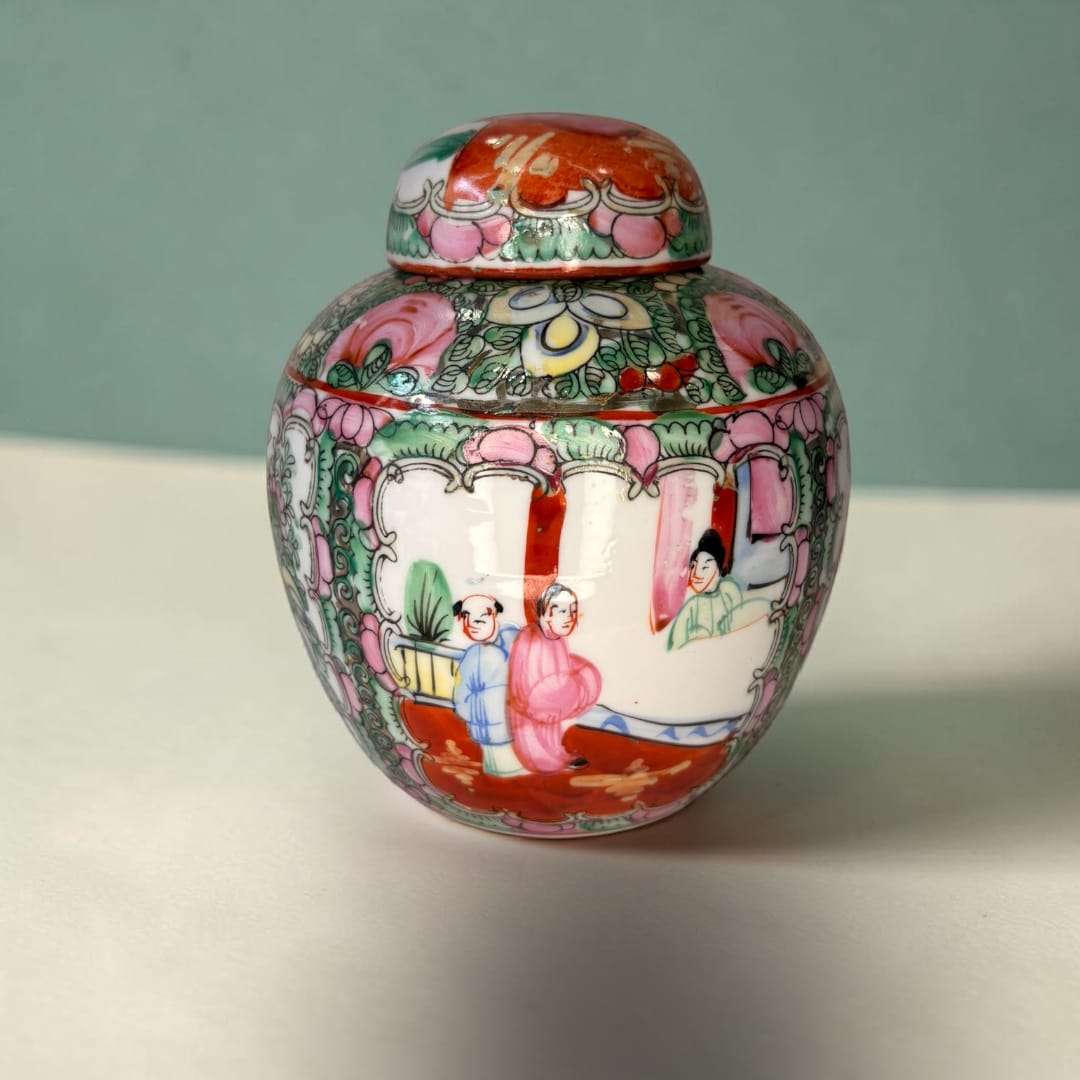 Tibor de porcelana asiática de Macao con tapa - Cositas Antiguas – La Guadaña, Anticuarios Online en Jerez , vender antigüedades, muebles antiguos