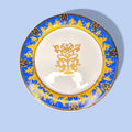 Sopera de porcelana con plato decorado azul y oro - Cositas Antiguas – La Guadaña, Anticuarios Online en Jerez , vender antigüedades, muebles antiguos