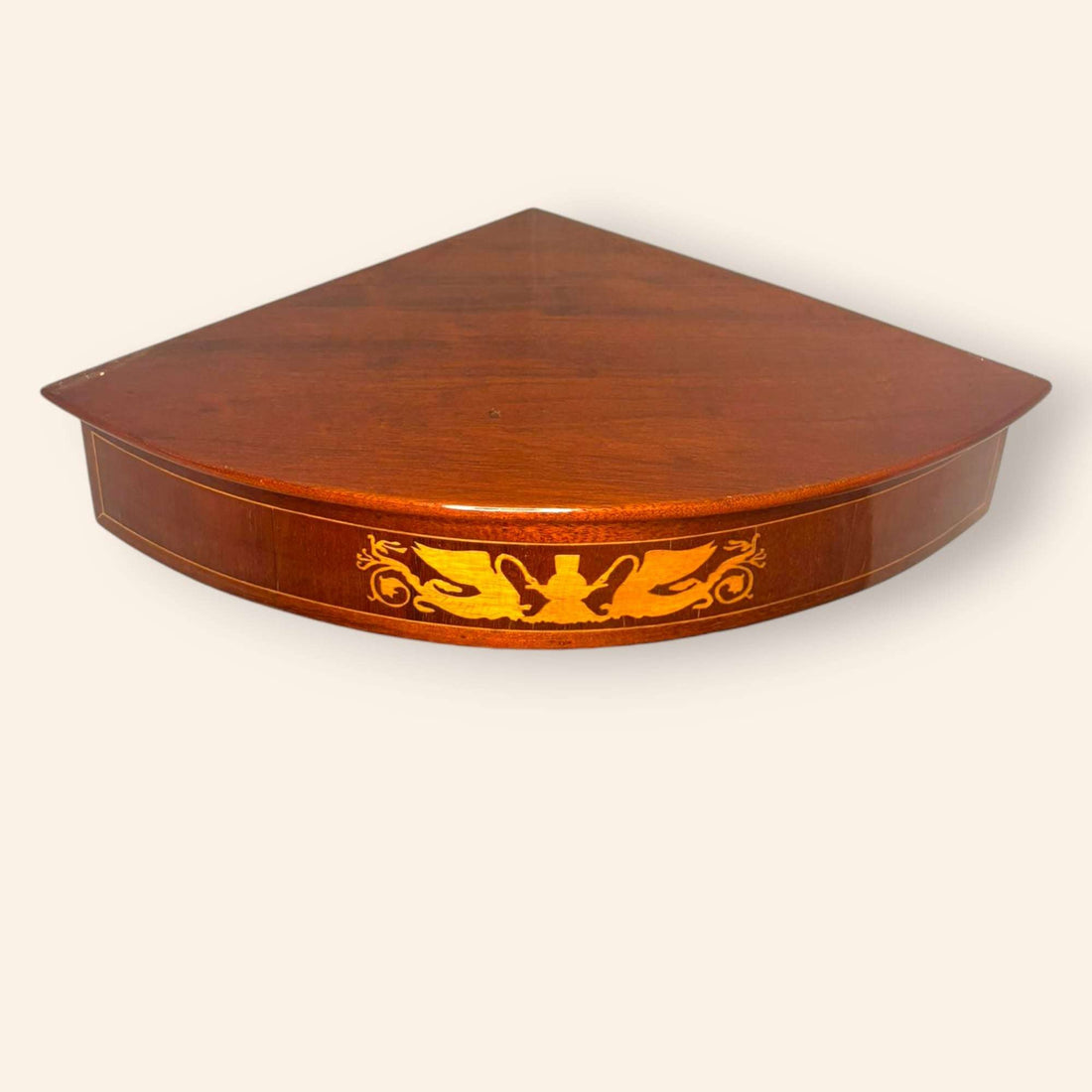 Esquinera antigua de caoba con taracea decorativa - Cositas Antiguas – La Guadaña, Anticuarios Online en Jerez , vender antigüedades, muebles antiguos