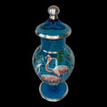 Tibor de cristal azul con flamencos decoración elegante - Cositas Antiguas – La Guadaña, Anticuarios Online en Jerez , vender antigüedades, muebles antiguos