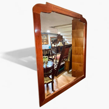 Espejo de caoba con cristal biselado y taracea - Cositas Antiguas – La Guadaña, Anticuarios Online en Jerez , vender antigüedades, muebles antiguos