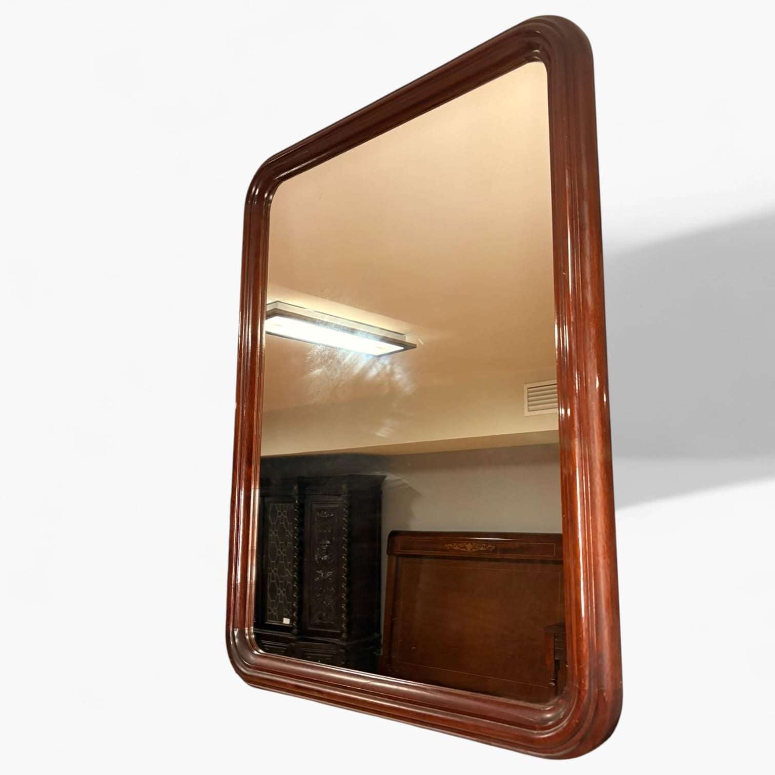 Espejo de caoba rectangular con marco moldurado - Cositas Antiguas – La Guadaña, Anticuarios Online en Jerez , vender antigüedades, muebles antiguos