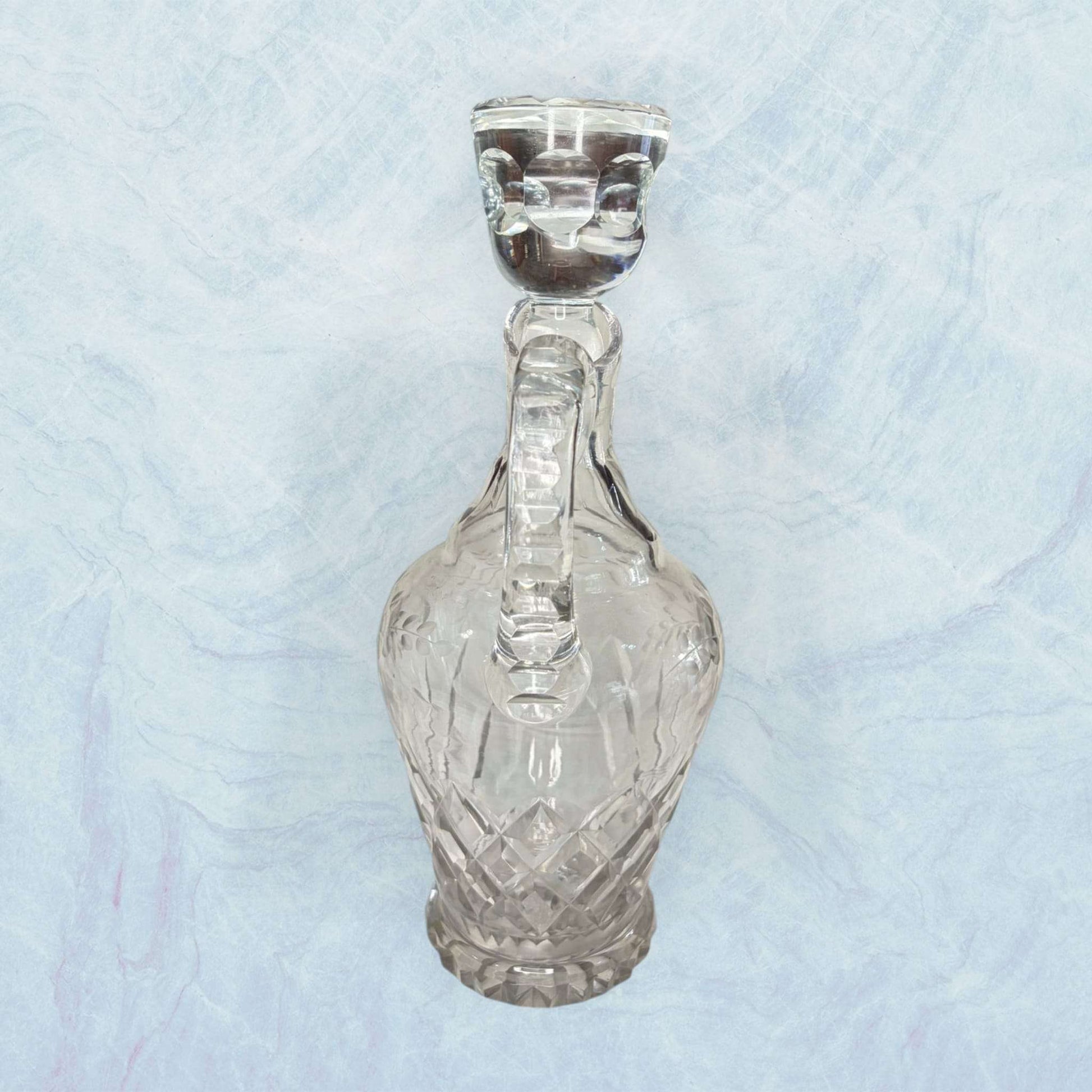 Vinajeras antiguas de cristal tallado con tapón - Cositas Antiguas – La Guadaña, Anticuarios Online en Jerez , vender antigüedades, muebles antiguos