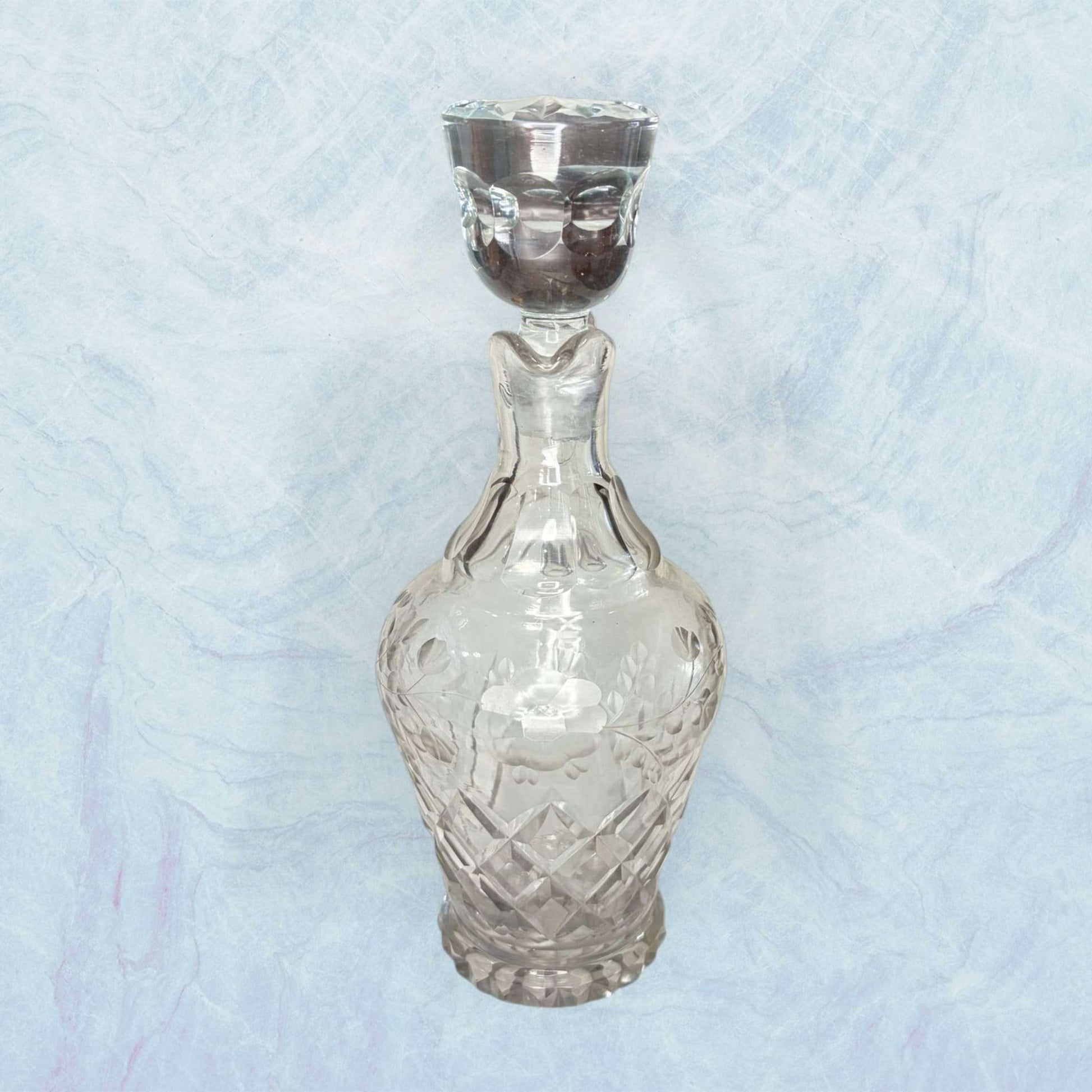 Vinajeras antiguas de cristal tallado con tapón - Cositas Antiguas – La Guadaña, Anticuarios Online en Jerez , vender antigüedades, muebles antiguos