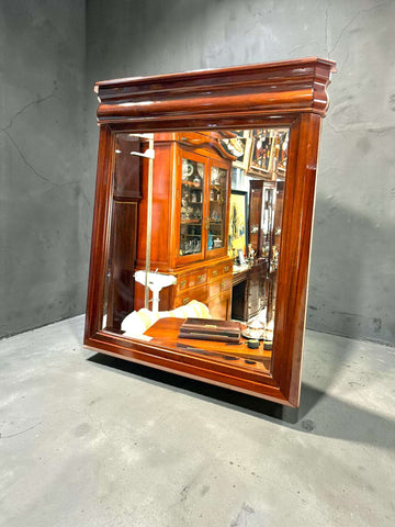 Espejo de caoba antiguo con cristal biselado elegante - Cositas Antiguas – La Guadaña, Anticuarios Online en Jerez , vender antigüedades, muebles antiguos