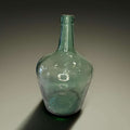 Damajuana antigua de cristal verde decorativa - Cositas Antiguas – La Guadaña, Anticuarios Online en Jerez , vender antigüedades, muebles antiguos