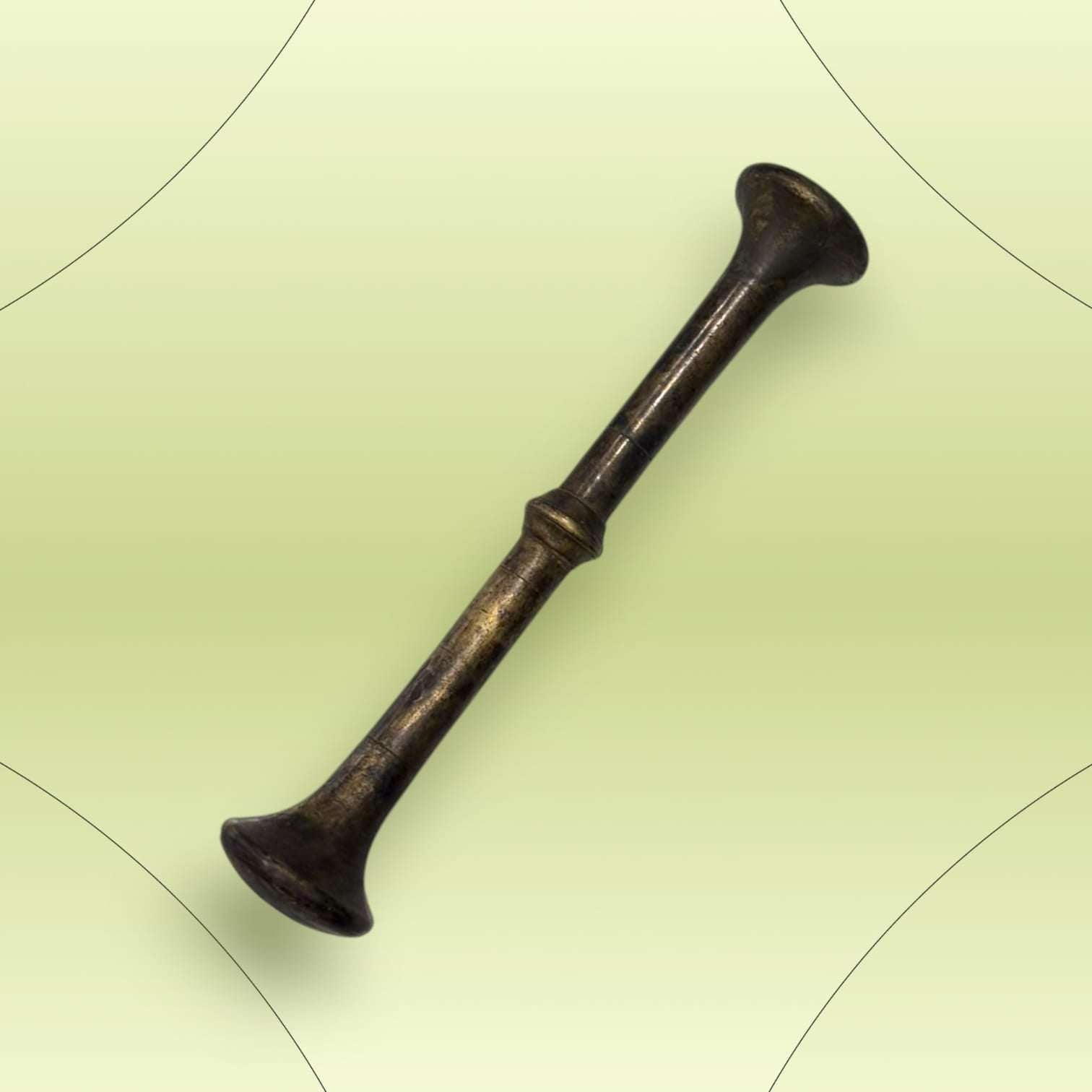 Mortero antiguo de bronce con maja y pátina original - Cositas Antiguas – La Guadaña, Anticuarios Online en Jerez , vender antigüedades, muebles antiguos