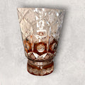 Florero antiguo de cristal tallado ámbar Art Decó - Cositas Antiguas – La Guadaña, Anticuarios Online en Jerez , vender antigüedades, muebles antiguos