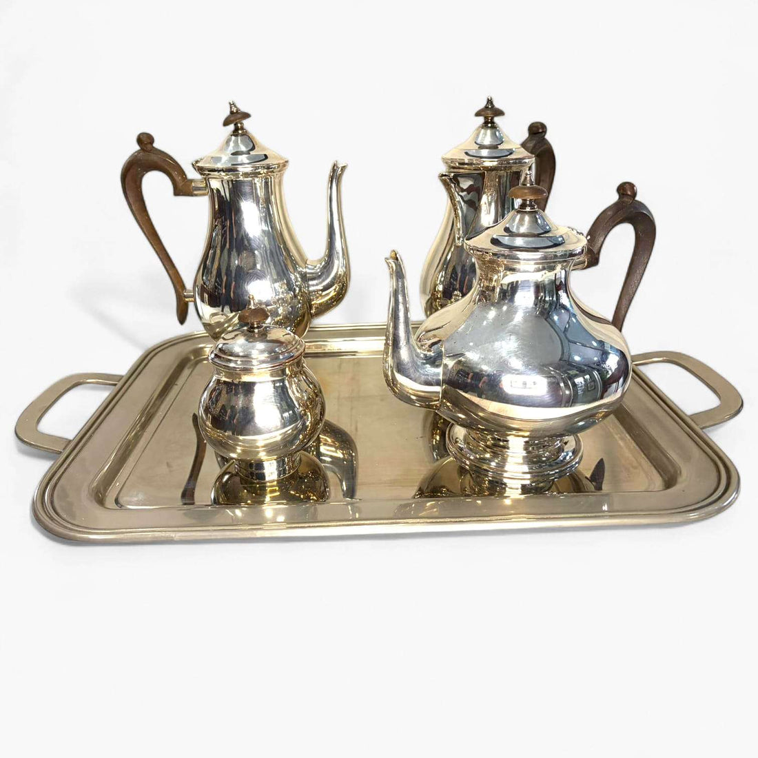 Juego de café antiguo plateado estilo inglés completo - Cositas Antiguas – La Guadaña, Anticuarios Online en Jerez , vender antigüedades, muebles antiguos