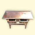 Mesa castellana antigua de madera tallada con cajones - Cositas Antiguas – La Guadaña, Anticuarios Online en Jerez , vender antigüedades, muebles antiguos