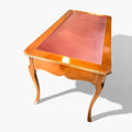 Mesa despacho de caoba con cuero y cajones clásicos - Cositas Antiguas – La Guadaña, Anticuarios Online en Jerez , vender antigüedades, muebles antiguos