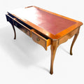 Mesa despacho de caoba con cuero y cajones clásicos - Cositas Antiguas – La Guadaña, Anticuarios Online en Jerez , vender antigüedades, muebles antiguos
