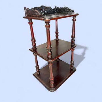 Mesa estantería castellana de madera tallada clásica - Cositas Antiguas – La Guadaña, Anticuarios Online en Jerez , vender antigüedades, muebles antiguos