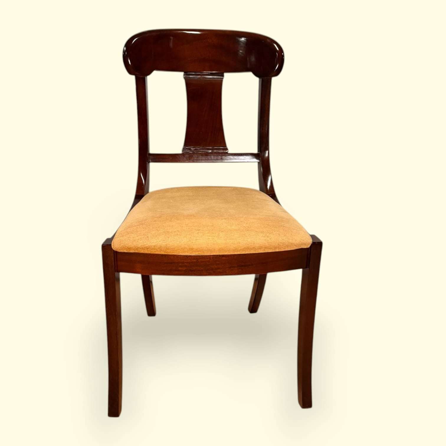 Silla antigua de caoba con asiento tapizado elegante - Cositas Antiguas – La Guadaña, Anticuarios Online en Jerez , vender antigüedades, muebles antiguos