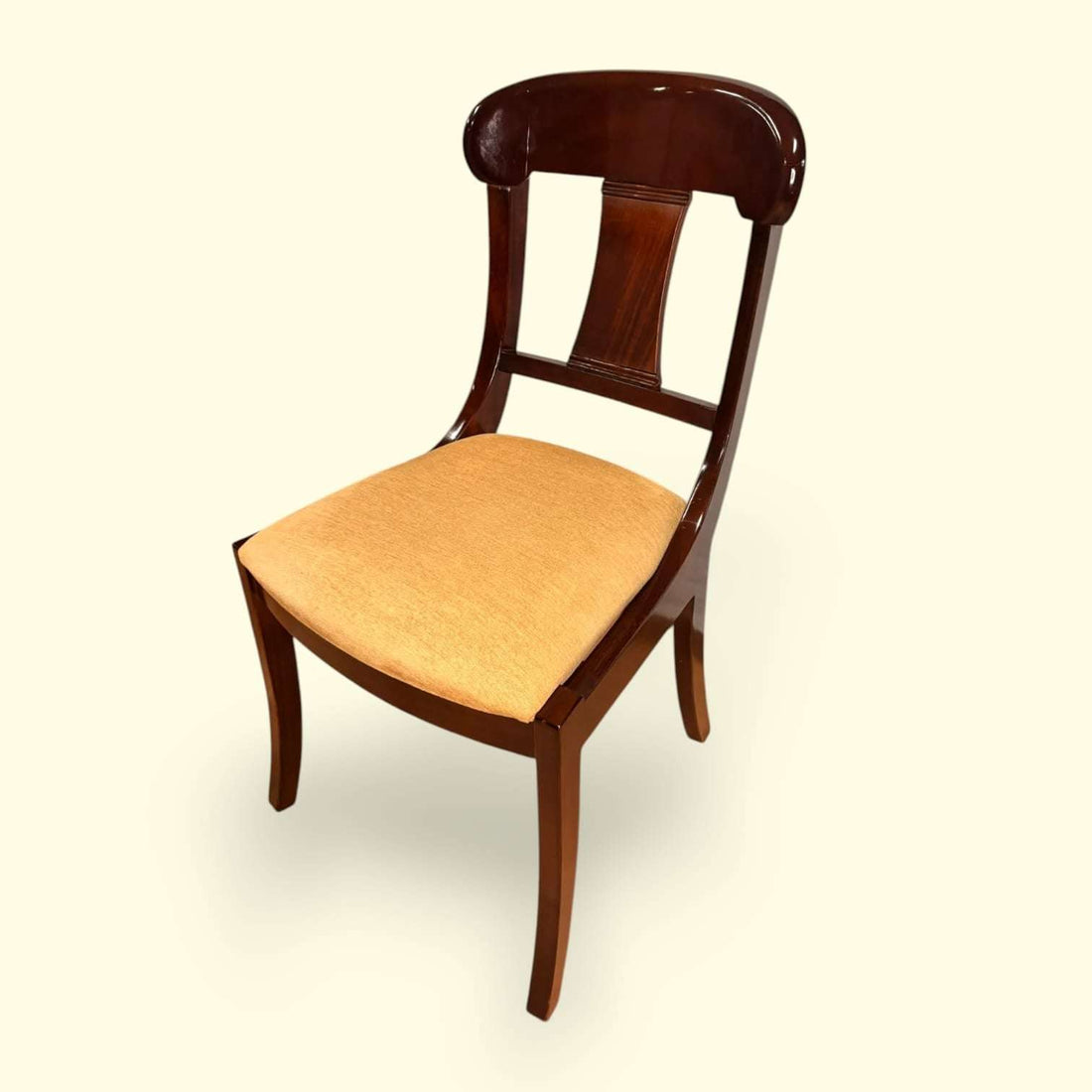 Silla antigua de caoba con asiento tapizado elegante - Cositas Antiguas – La Guadaña, Anticuarios Online en Jerez , vender antigüedades, muebles antiguos