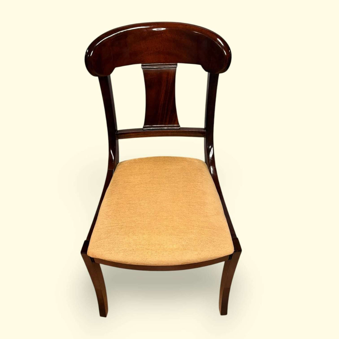 Silla antigua de caoba con asiento tapizado elegante - Cositas Antiguas – La Guadaña, Anticuarios Online en Jerez , vender antigüedades, muebles antiguos