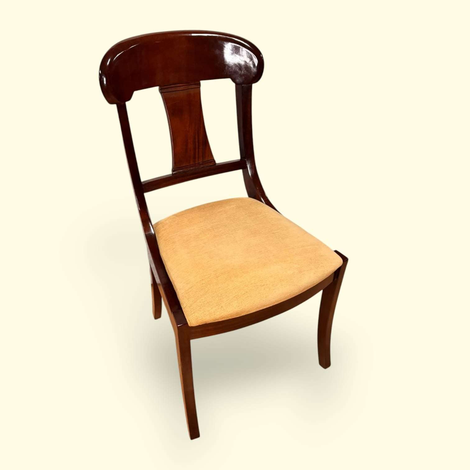 Silla antigua de caoba con asiento tapizado elegante - Cositas Antiguas – La Guadaña, Anticuarios Online en Jerez , vender antigüedades, muebles antiguos