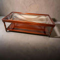 Mesa baja antigua de caoba con tapa de cristal - Cositas Antiguas – La Guadaña, Anticuarios Online en Jerez , vender antigüedades, muebles antiguos