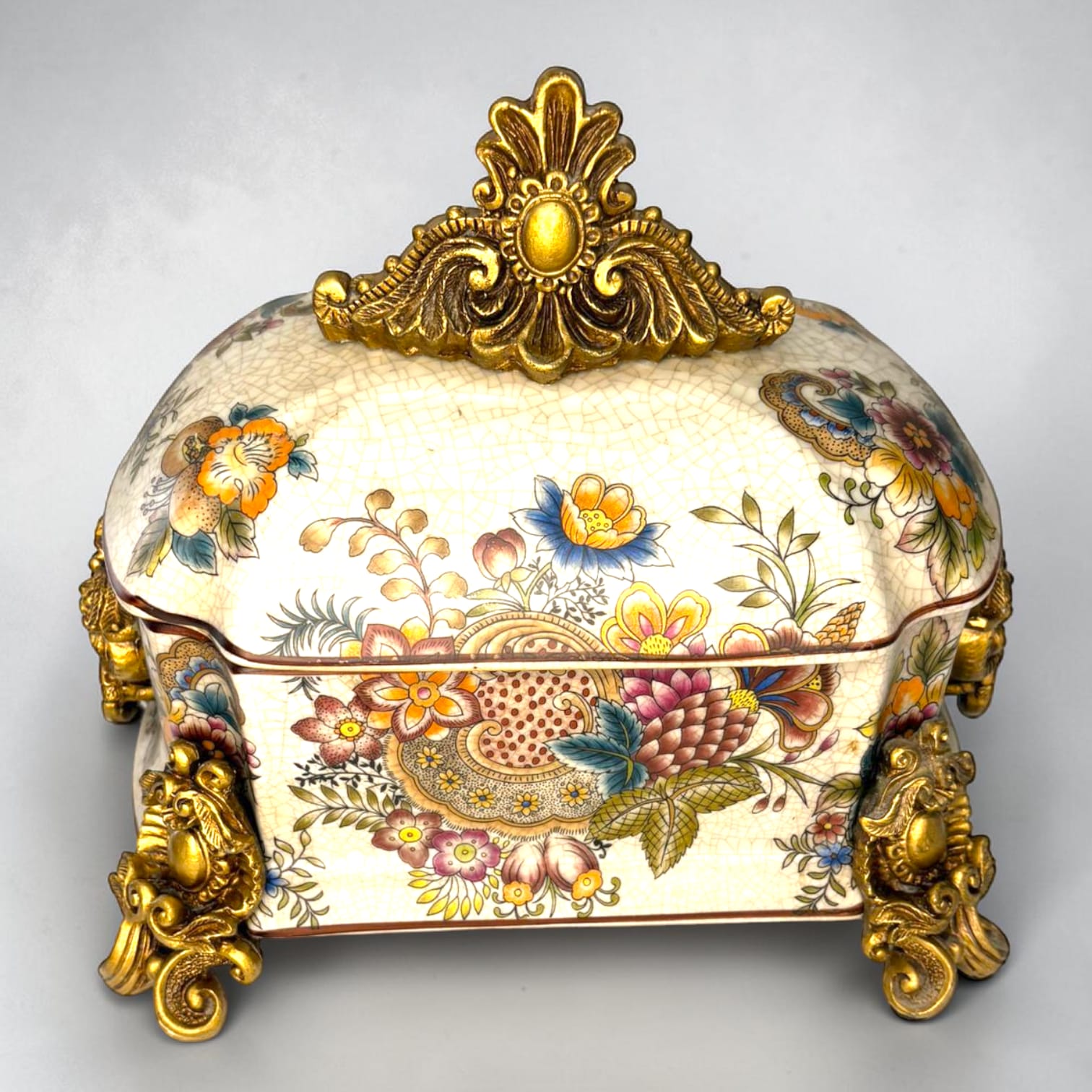 Juego de joyeros barroco en porcelana decorativa - Cositas Antiguas – La Guadaña, Anticuarios Online en Jerez , vender antigüedades, muebles antiguos