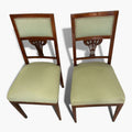 Pareja de sillas de madera con tapizado verde clásico - Cositas Antiguas – La Guadaña, Anticuarios Online en Jerez , vender antigüedades, muebles antiguos
