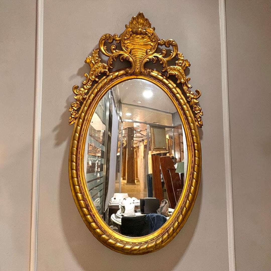 Espejo cornucopia dorado antiguo grande | Cositas Antiguas - Cositas Antiguas – La Guadaña, Anticuarios Online en Jerez , vender antigüedades, muebles antiguos