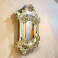 Espejo veneciano Murano con marco de cristal grabado - Cositas Antiguas – La Guadaña, Anticuarios Online en Jerez , vender antigüedades, muebles antiguos