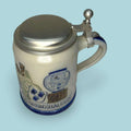 Jarra de cerveza alemana con tapa de metal plateado y sello - Cositas Antiguas – La Guadaña, Anticuarios Online en Jerez , vender antigüedades, muebles antiguos