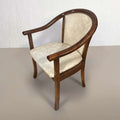 Pareja de sillones de oficina de caoba con cuero blanco - Cositas Antiguas – La Guadaña, Anticuarios Online en Jerez , vender antigüedades, muebles antiguos