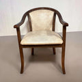 Pareja de sillones de oficina de caoba con cuero blanco - Cositas Antiguas – La Guadaña, Anticuarios Online en Jerez , vender antigüedades, muebles antiguos