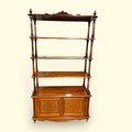 Estantería francesa Luis Felipe de caoba con taraceas y alacena - Cositas Antiguas – La Guadaña, Anticuarios Online en Jerez , vender antigüedades, muebles antiguos