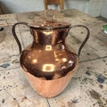 Olla de cobre antigua con tapa y dos asas laterales del siglo XIX - Cositas Antiguas – La Guadaña, Anticuarios Online en Jerez , vender antigüedades, muebles antiguos