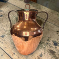 Olla de cobre antigua con tapa y dos asas laterales del siglo XIX - Cositas Antiguas – La Guadaña, Anticuarios Online en Jerez , vender antigüedades, muebles antiguos