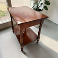 Mesa baja de caoba con cajón y balda inferior - Cositas Antiguas – La Guadaña, Anticuarios Online en Jerez , vender antigüedades, muebles antiguos