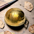 Caldero antiguo de metal dorado para repostería - Cositas Antiguas – La Guadaña, Anticuarios Online en Jerez , vender antigüedades, muebles antiguos