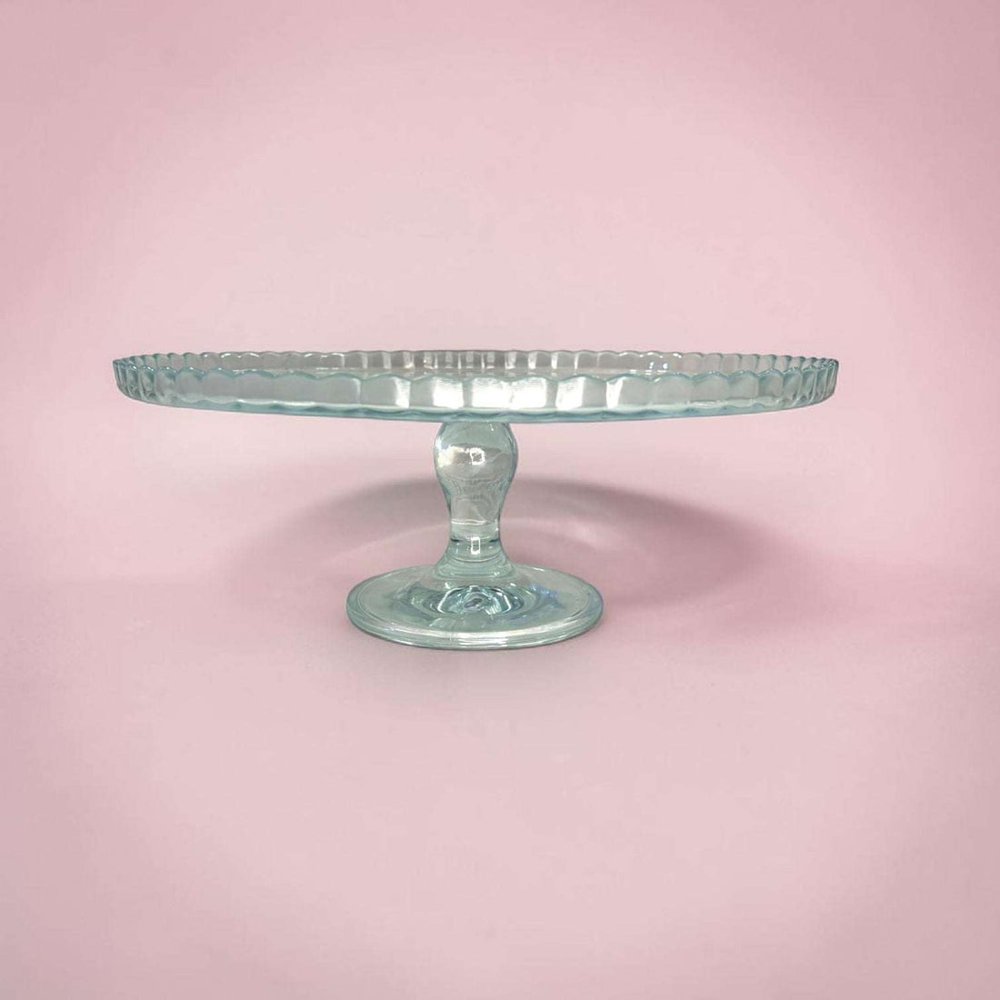 Frutero pastelero de cristal antiguo con pie y grabado floral - Cositas Antiguas – La Guadaña, Anticuarios Online en Jerez , vender antigüedades, muebles antiguos