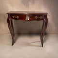Consola antigua de madera con cajón y patas curvas - Cositas Antiguas – La Guadaña, Anticuarios Online en Jerez , vender antigüedades, muebles antiguos