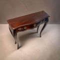 Consola antigua de madera con cajón y patas curvas - Cositas Antiguas – La Guadaña, Anticuarios Online en Jerez , vender antigüedades, muebles antiguos