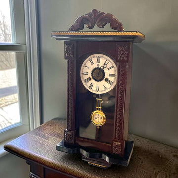 Reloj de pared victoriano con alarma despertador - Cositas Antiguas – La Guadaña, Anticuarios Online en Jerez , vender antigüedades, muebles antiguos