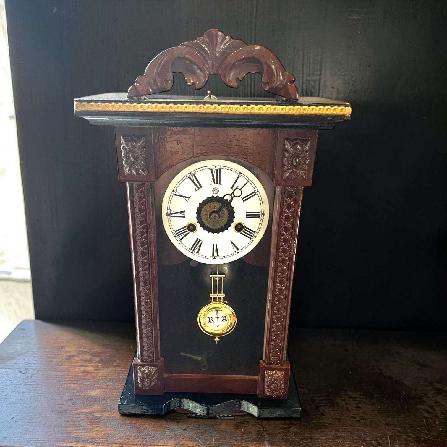 Reloj de pared victoriano con alarma despertador - Cositas Antiguas – La Guadaña, Anticuarios Online en Jerez , vender antigüedades, muebles antiguos