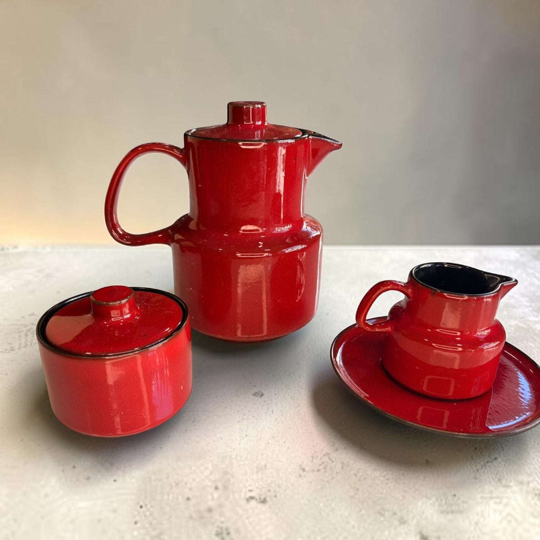 Juego de cafe Melitta Kopenhagen rojo vintage - Cositas Antiguas – La Guadaña, Anticuarios Online en Jerez , vender antigüedades, muebles antiguos